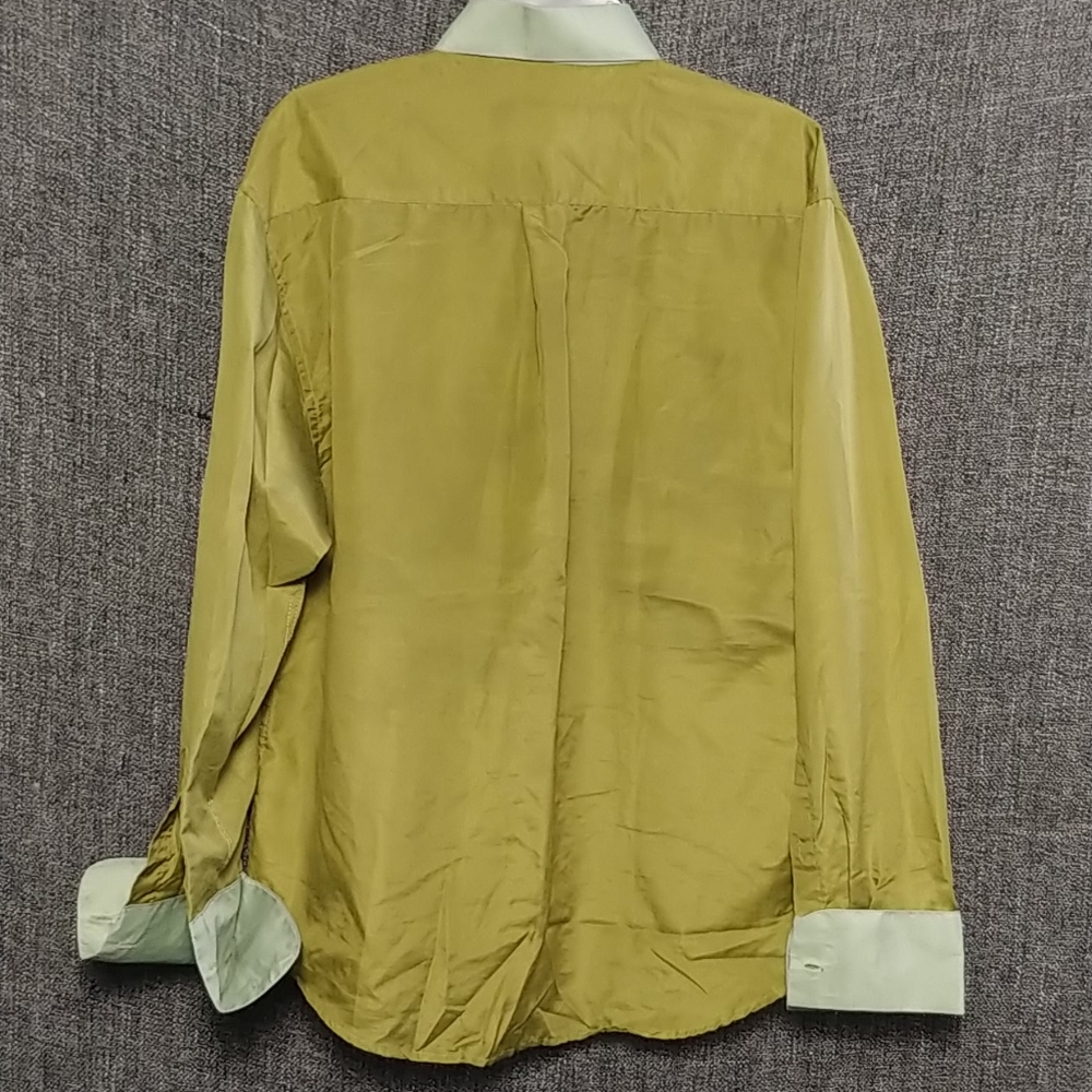 Carolina Bay Mens Green Long Sleeve Button Down Shirt - Picture 2 of 7